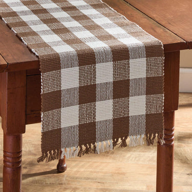 Wicklow Check Brown & Cream Table Runners - Set of 2 Park Designs - The Fox Decor
